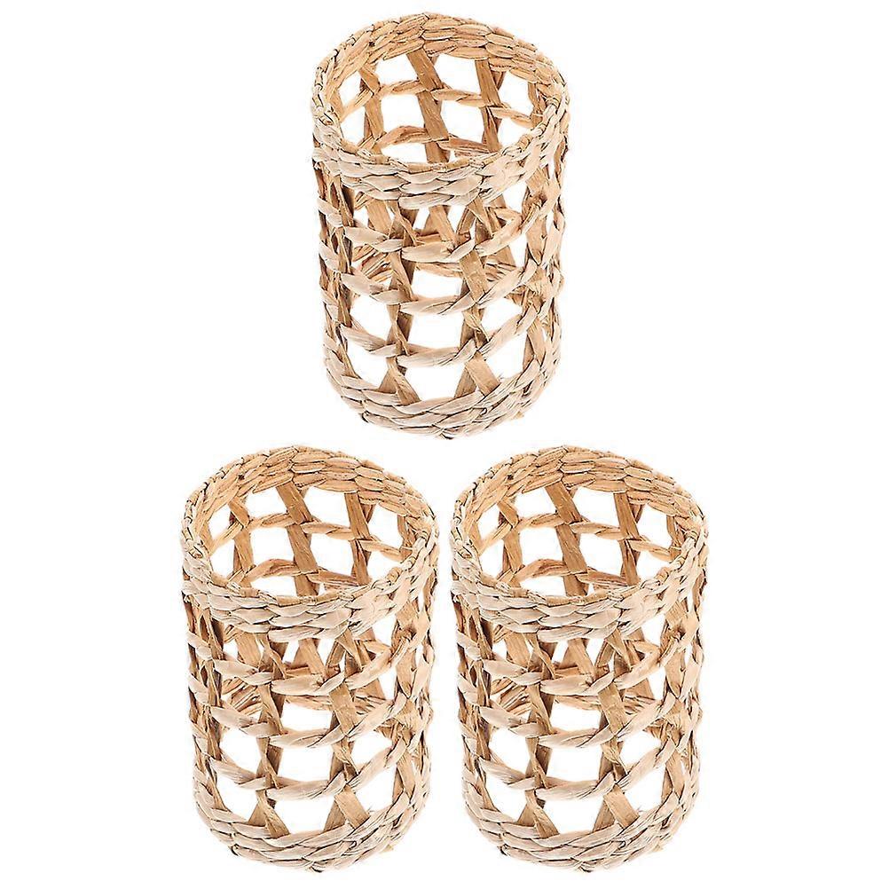 Cup Heat Resistant Sleeves Straw Woven Handcrafted 9Pcs Pack