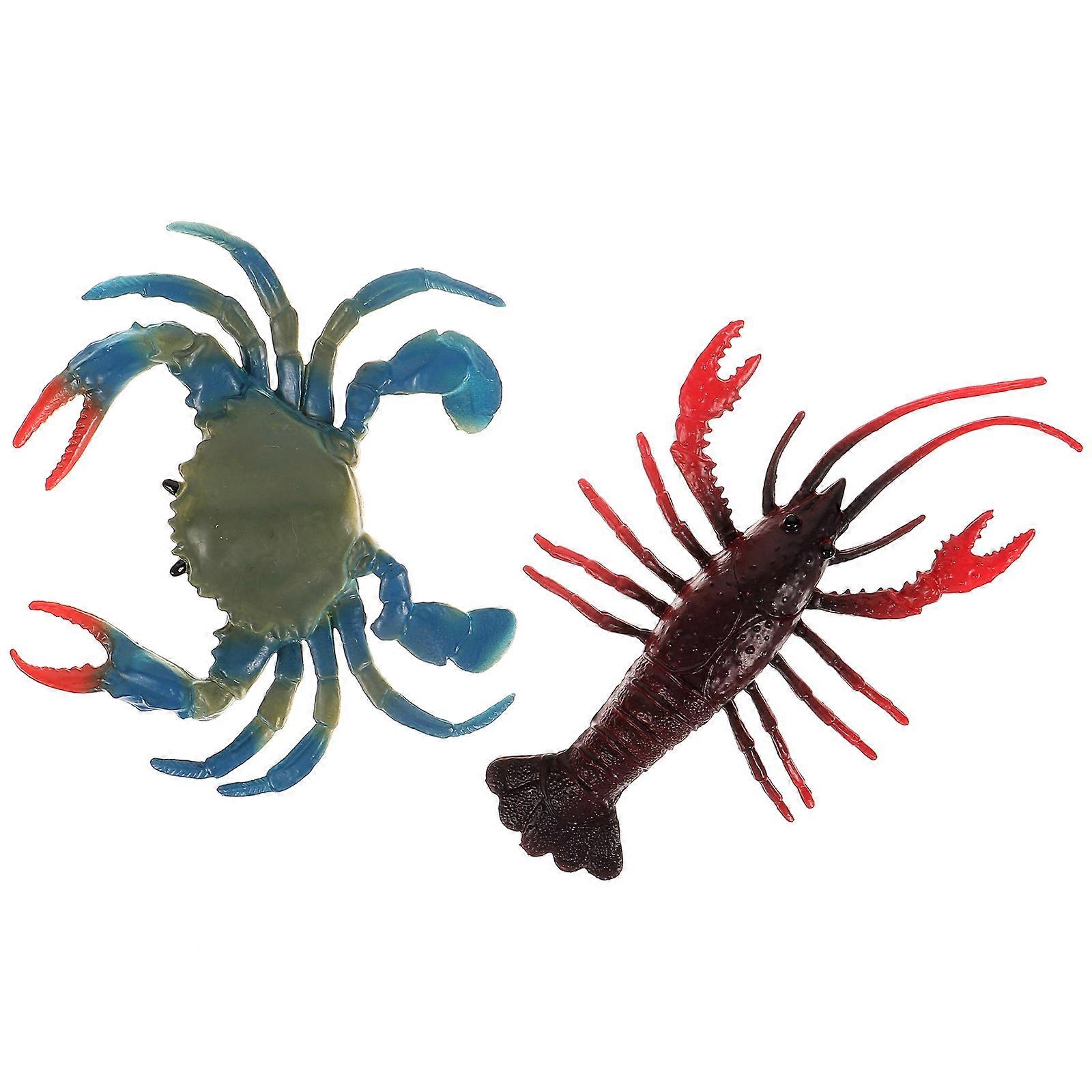 Aquarium Decoration 6Pcs Shrimp Model Playset Toy For Children 13x7.5cm Assorted Color Educational Simulation
