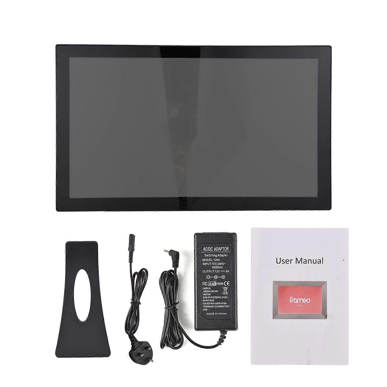 21.5 Inch WiFi Digital Photo Frame Cloud Digital Picture Frame IPS Screen Touch Control 32GB Storage Auto Rotation Share Photos Via APP with Backside 