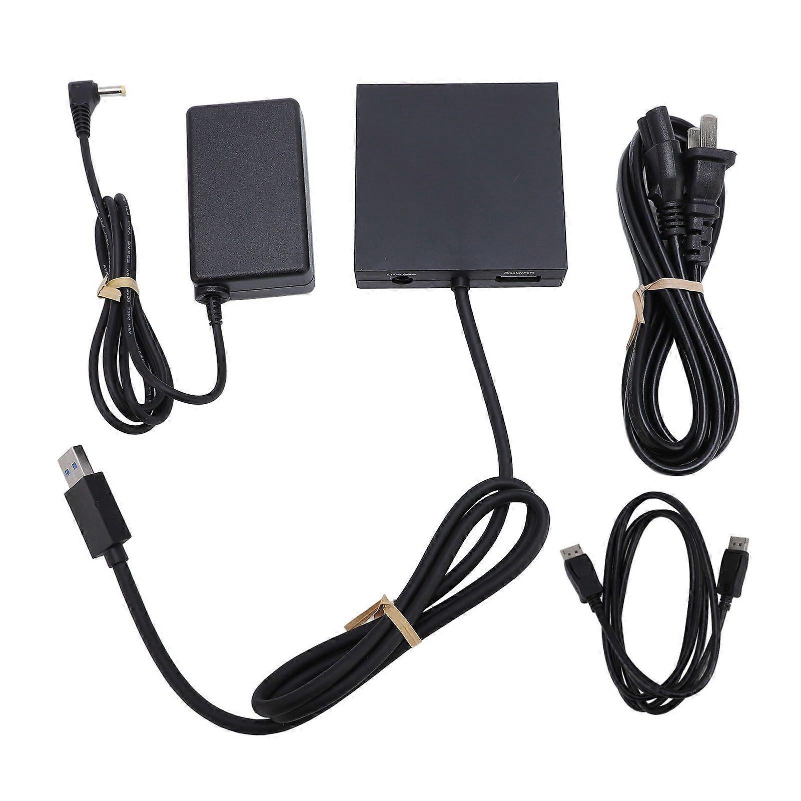 PC Adapter Accessories Kit Power Adapter and DisplayPort Cable Expand Game Library to Play Games On PC for VR2 for SteamVR US Plug