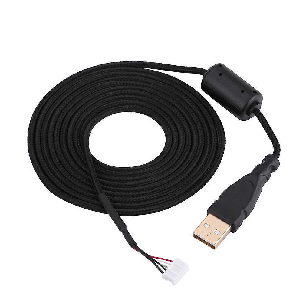 Universal Mouse Cable Braided Line Wire Replacement for Microsoft or Logitech Line 1 Black