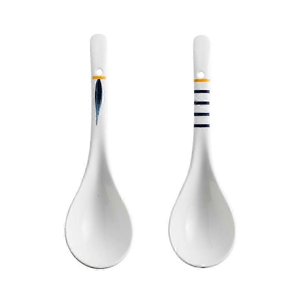 Ceramic Soup Rice Spoons, Versatile for Culinary and Dining Occasions