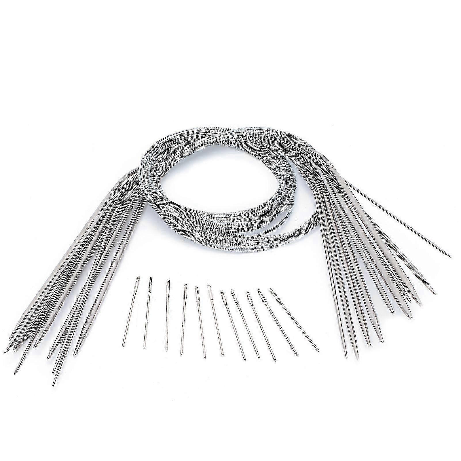Stainless Steel Circular Knitting Needles in Various Sizes for Crochet and Knitting Projects