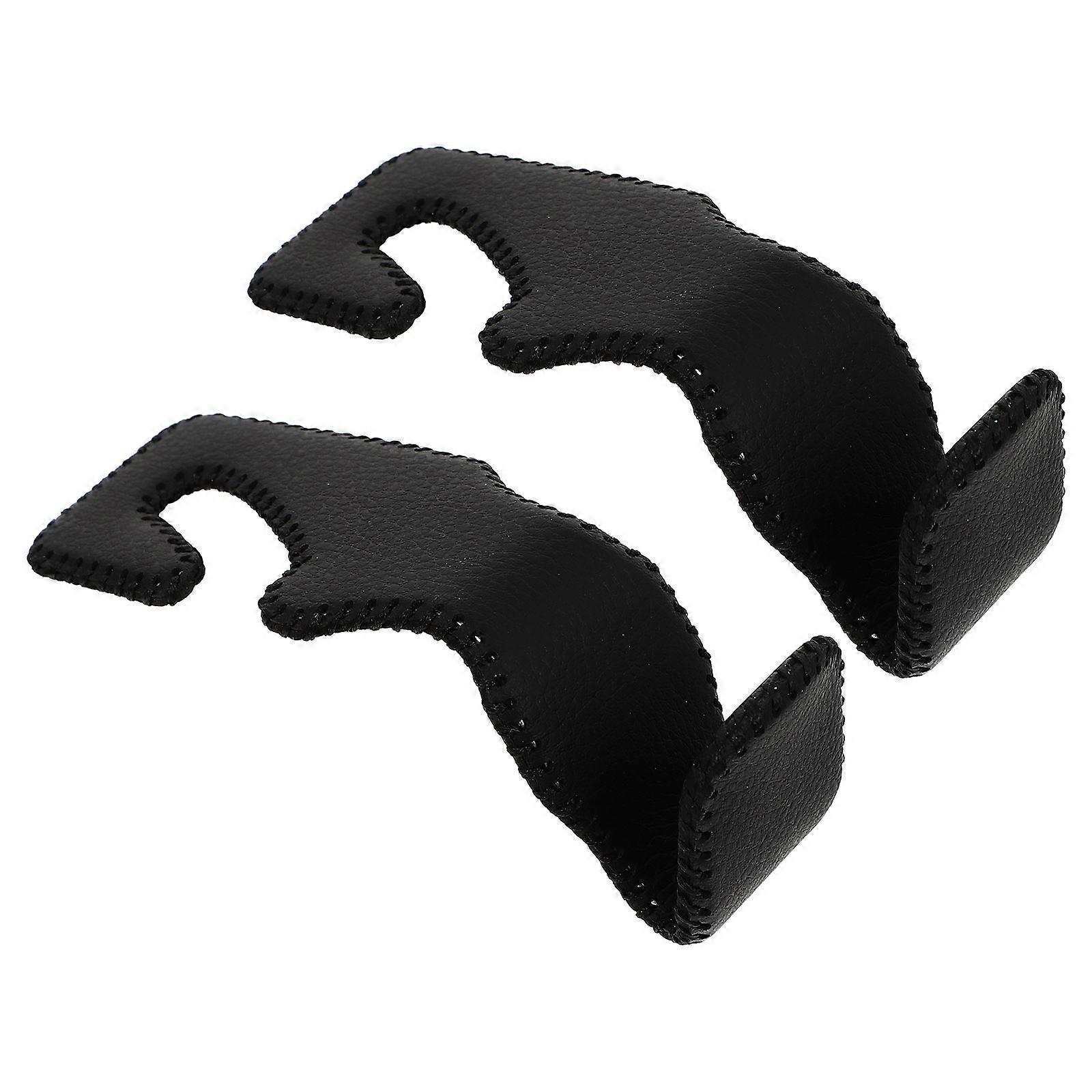 Car Back Seat Hooks for Practical Use 2Pcs Black PU Car Storage Hooks