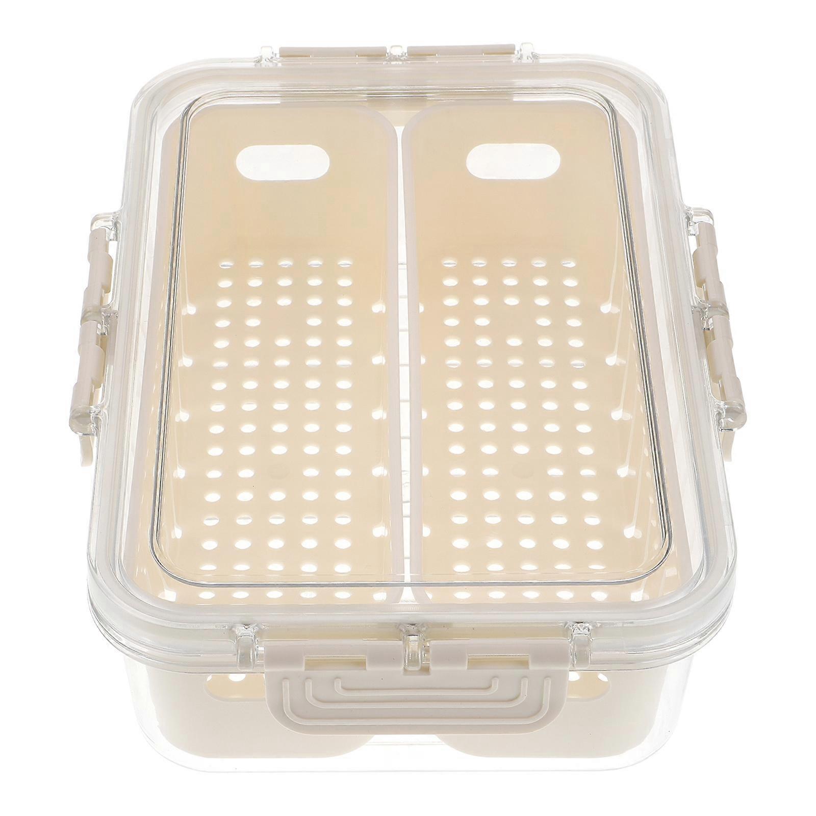 Vegetable Storage Box Fresh Preservation Box for Refrigerator 2Pcs