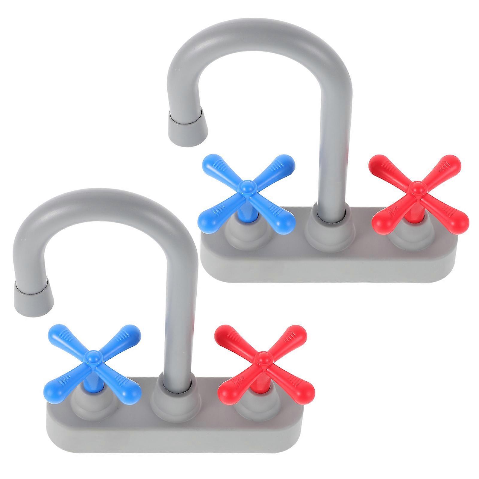 Kitchen Faucet Toy Simulation Faucet Replacement for 2Pcs Pretend Play Fun