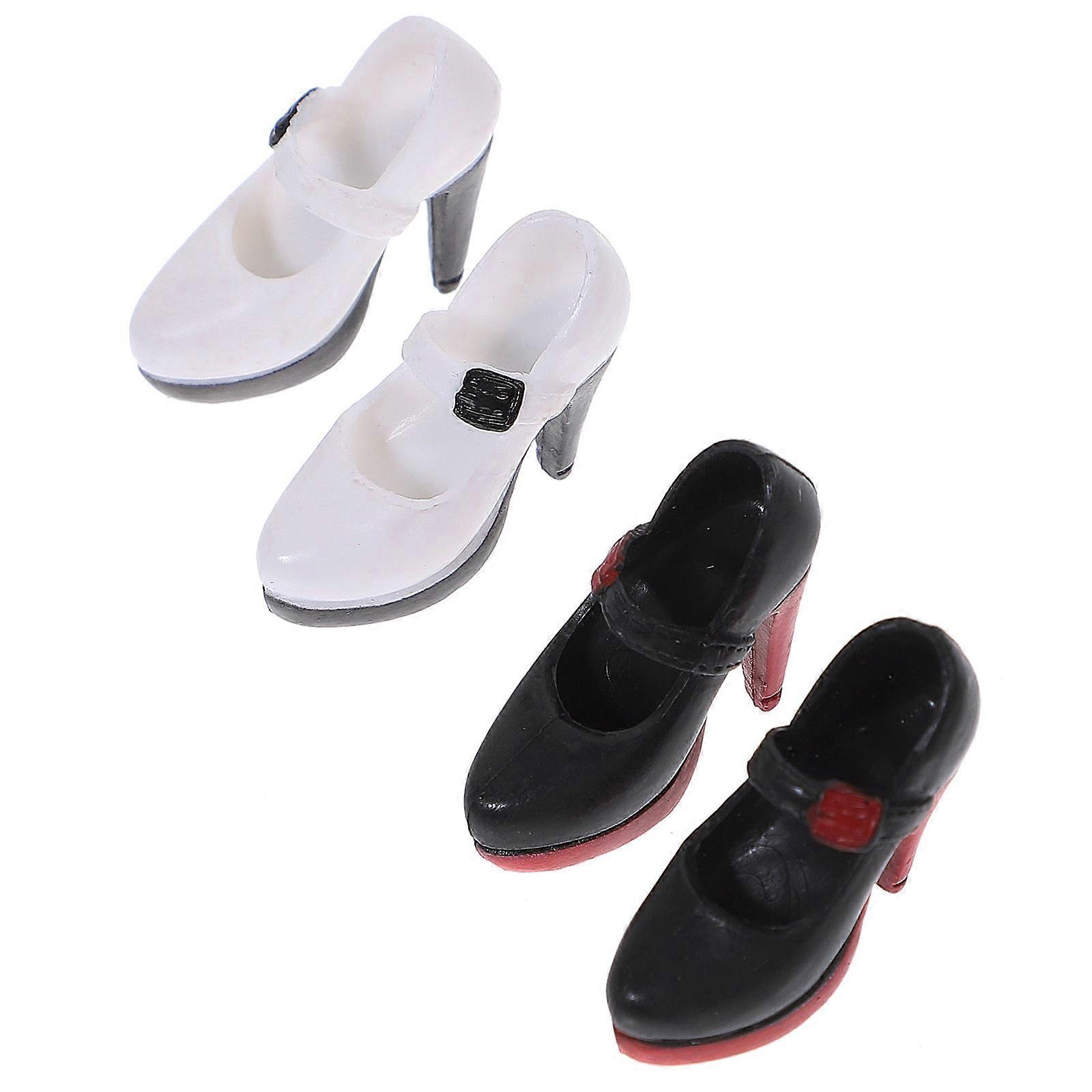 Doll Accessory High Heel Miniature Shoes for Decor 10Pairs Assorted