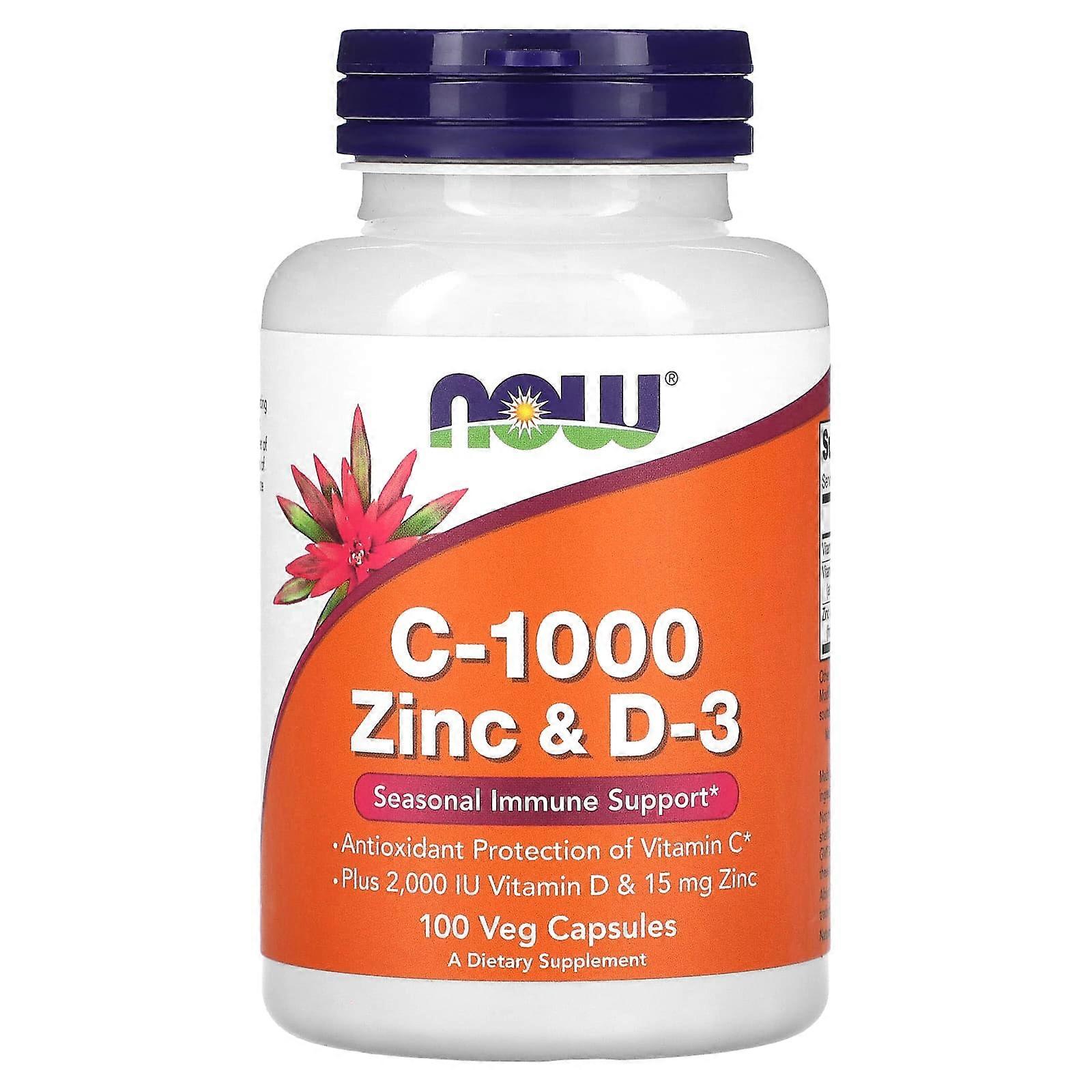 C-1000 Zinc & D-3, 100 Veg Capsules