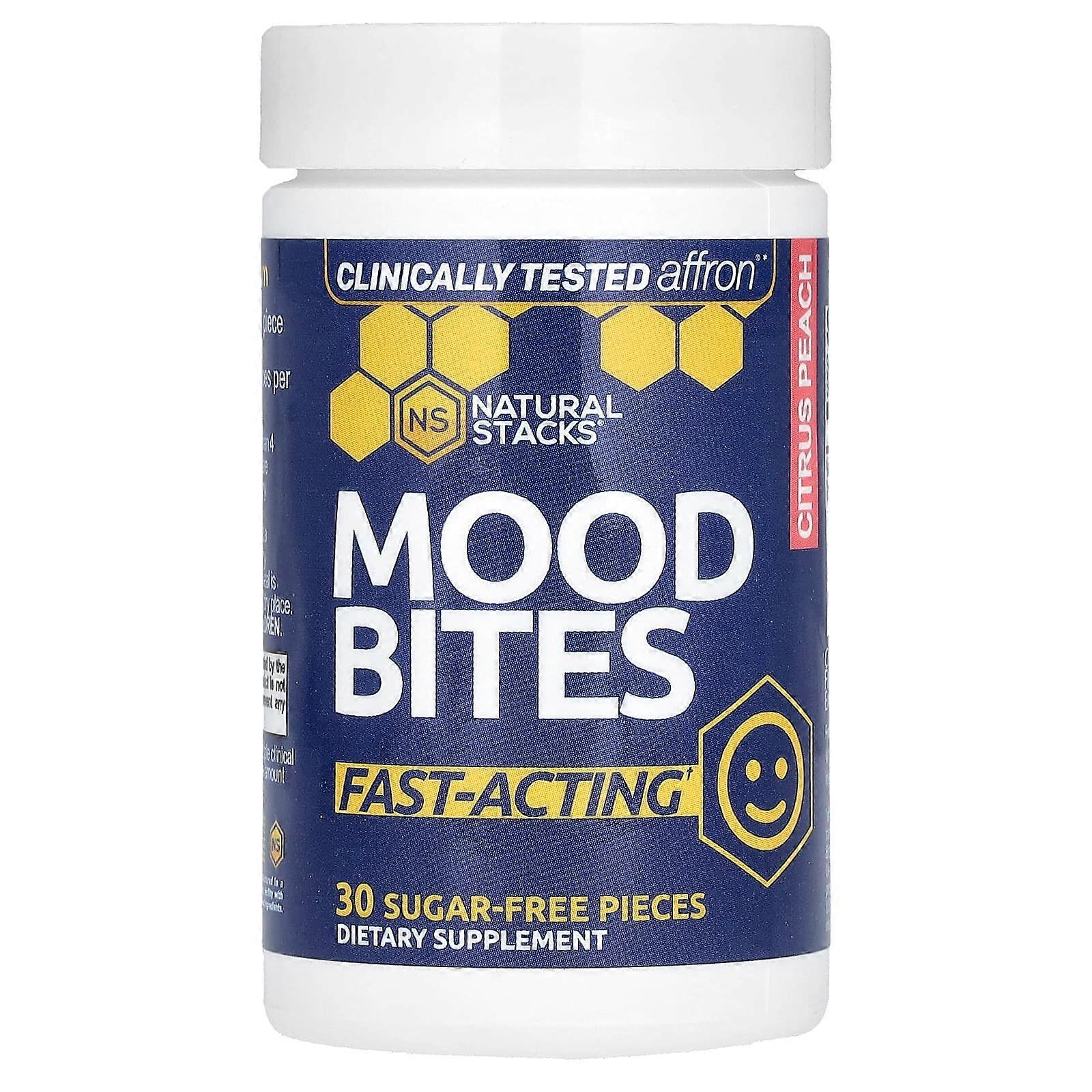 Mood Bites, Citrus Peach, 30 Sugar-Free Pieces