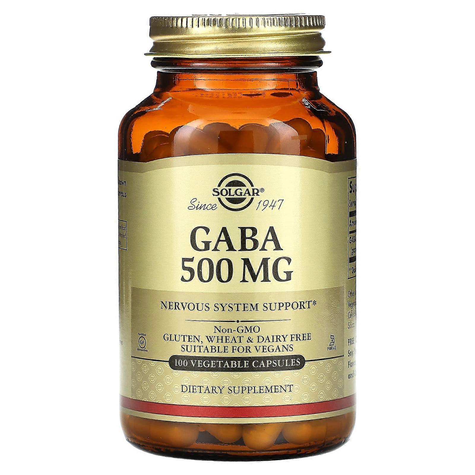 GABA, 500 mg, 100 Vegetable Capsules