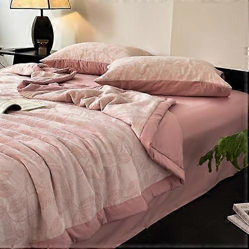 Ultra Lightweight Class A Thin Comforter Set Cotton, Soybean Fiber Filling, Jacquard Design, Spring Summer Cooling