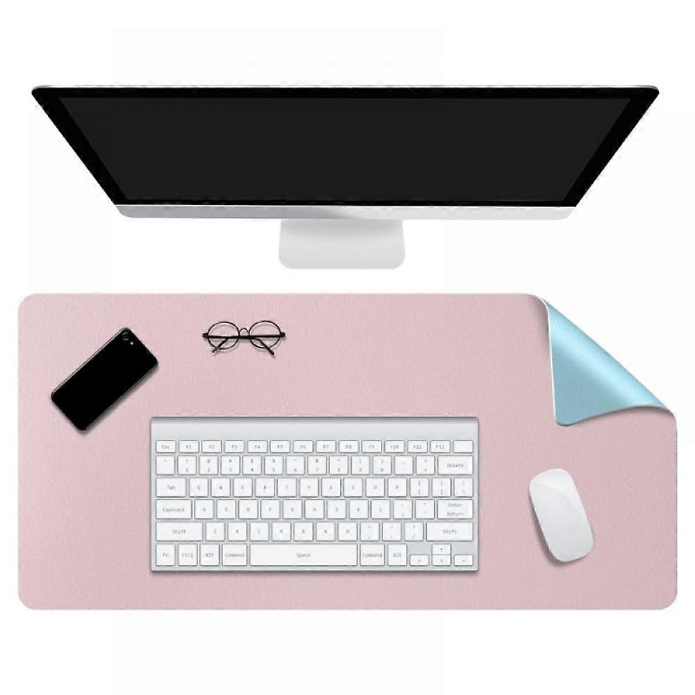 Computer Desk Mat, PU Leather Gaming Mouse Pad, Non-Slip Waterproof Keyboard Mat for Office Home Use (31.5" x 15.7")