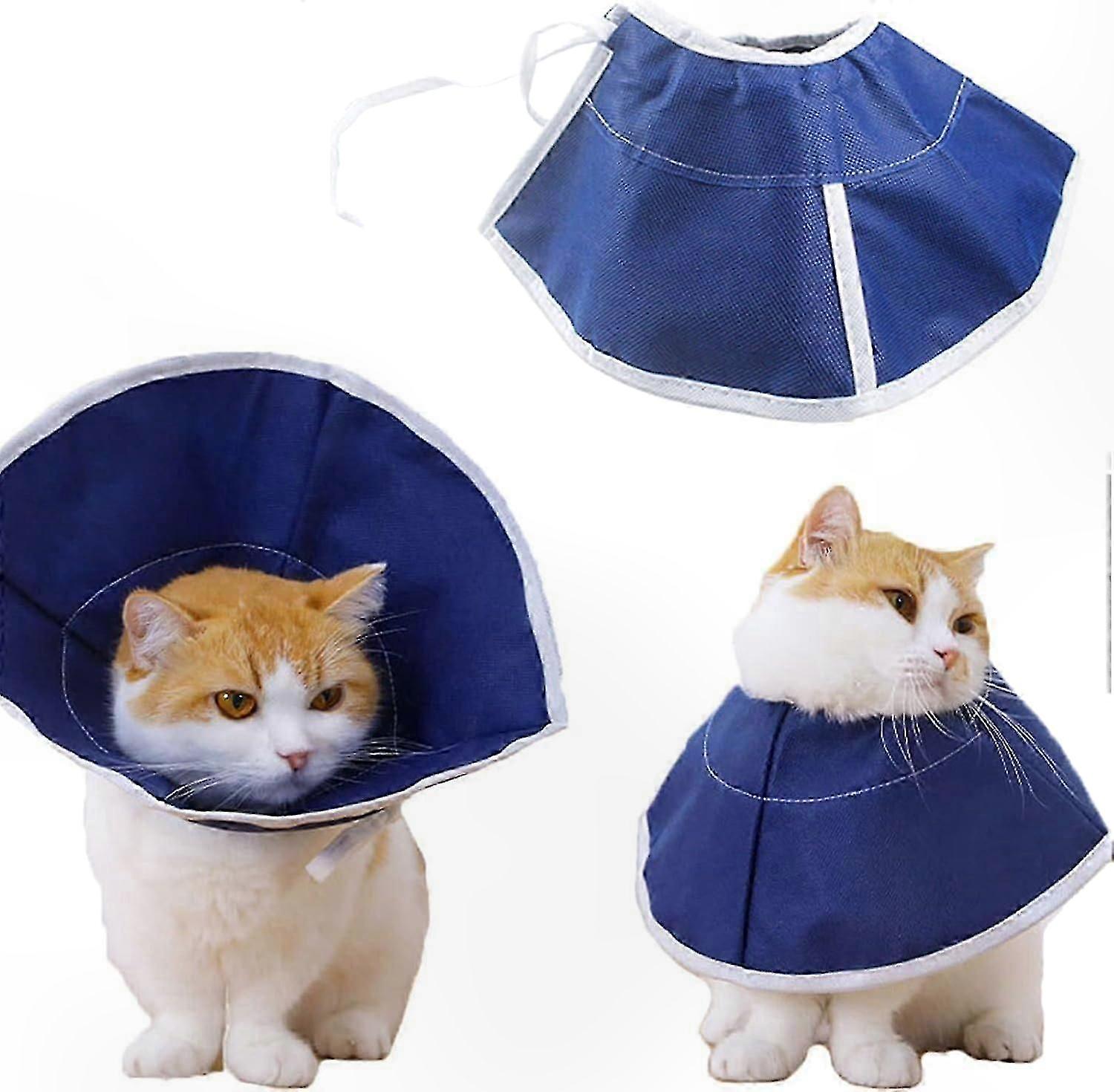 Soft Cat Cone Collar, Adjustable E-Collar for Surgery Recovery, Prevents Licking and Scratching