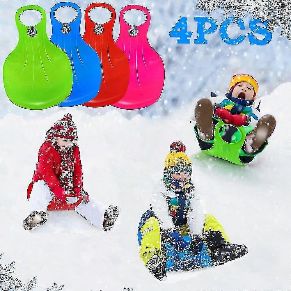 4 PCは子供の大人の雪そりソリッドカラースキーボード屋外草砂スライダーそりエンターテイメントツールを厚く
