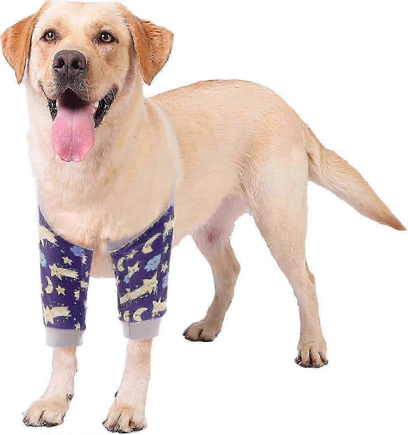 Manșon de recuperare chirurgicală pentru câini pentru picioarele din față, protector pentru picioare de câine, protector pentru cotul câinelui pentru câini medii mari, previne lingerea rănilor