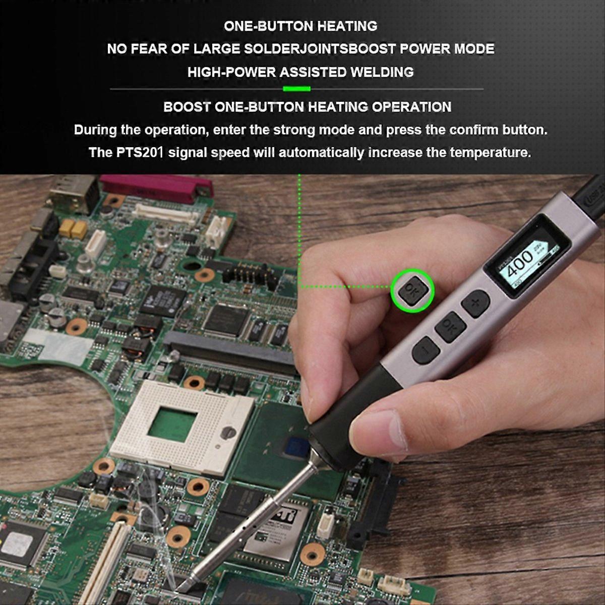 PTS201 PD 100W Intelligenter Lötkolben Tragbare Lötstation BC2