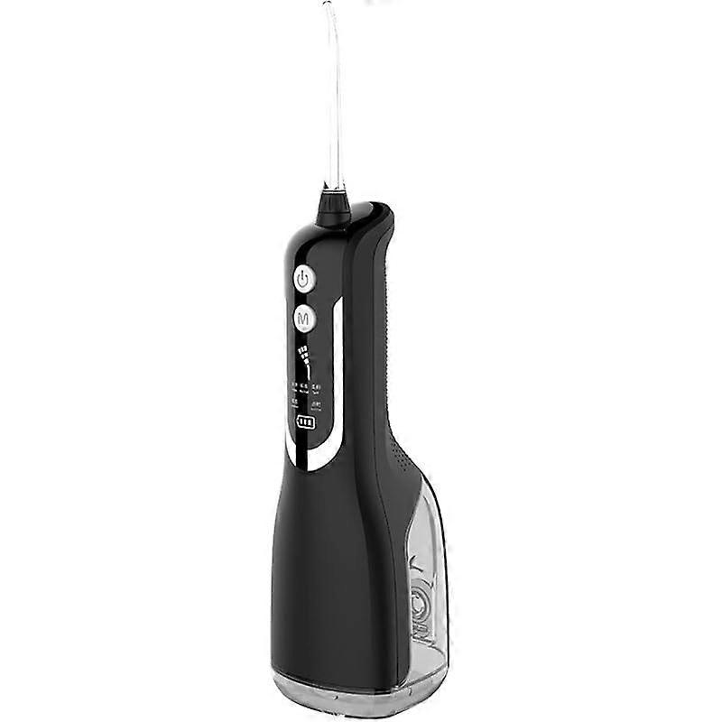 Water Flosser Cordless With 4 Modes And 4 Nozzles 300ML Tank For Home And Travel IPX7 Waterproof Black