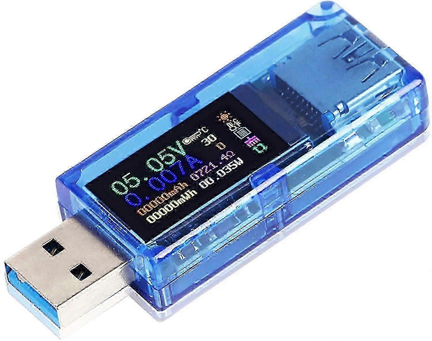 25-26 Detection Meter, USB Power Tester with LCD Display, Measures Voltage, Current, Capacity, Energy and More