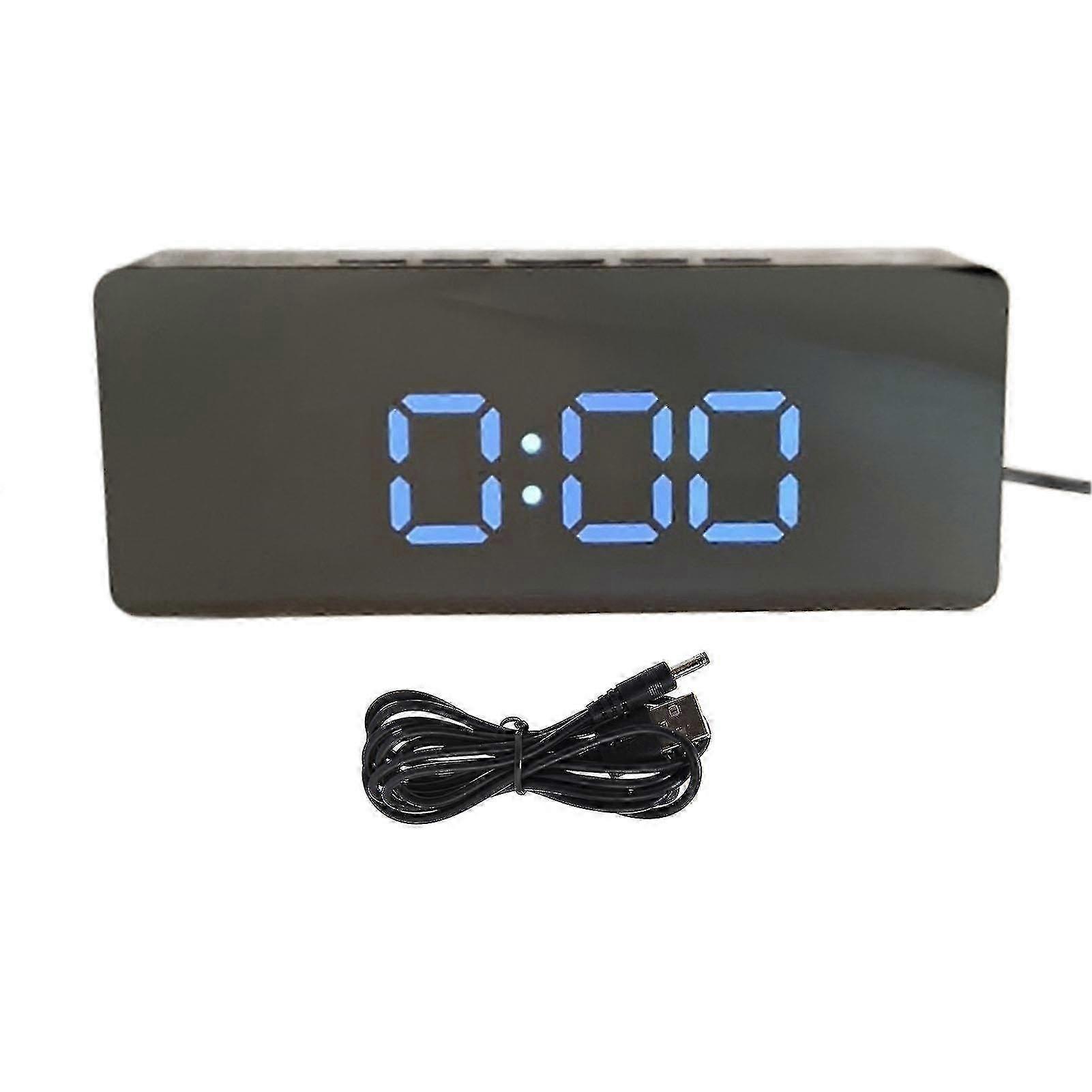LED Clock Multifunctional USB Powered 3 Lighting Modes Snooze Time Celsius Fahrenheit Display Digital Alarm Clock miao4