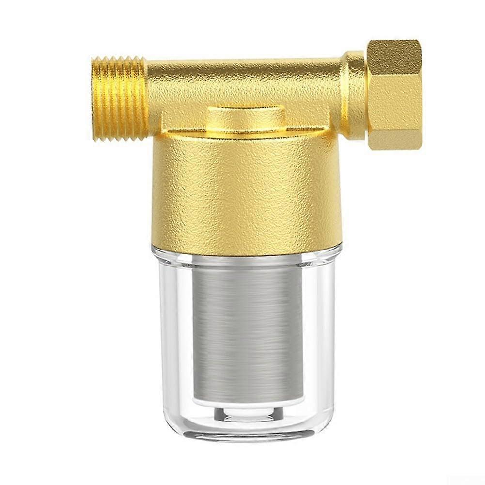 Brass Sediment Water Filter Inline Filtration System 15 GPM Stainless Steel Mesh 1/2 NPT 3/4 GHT for Washing Machine RV