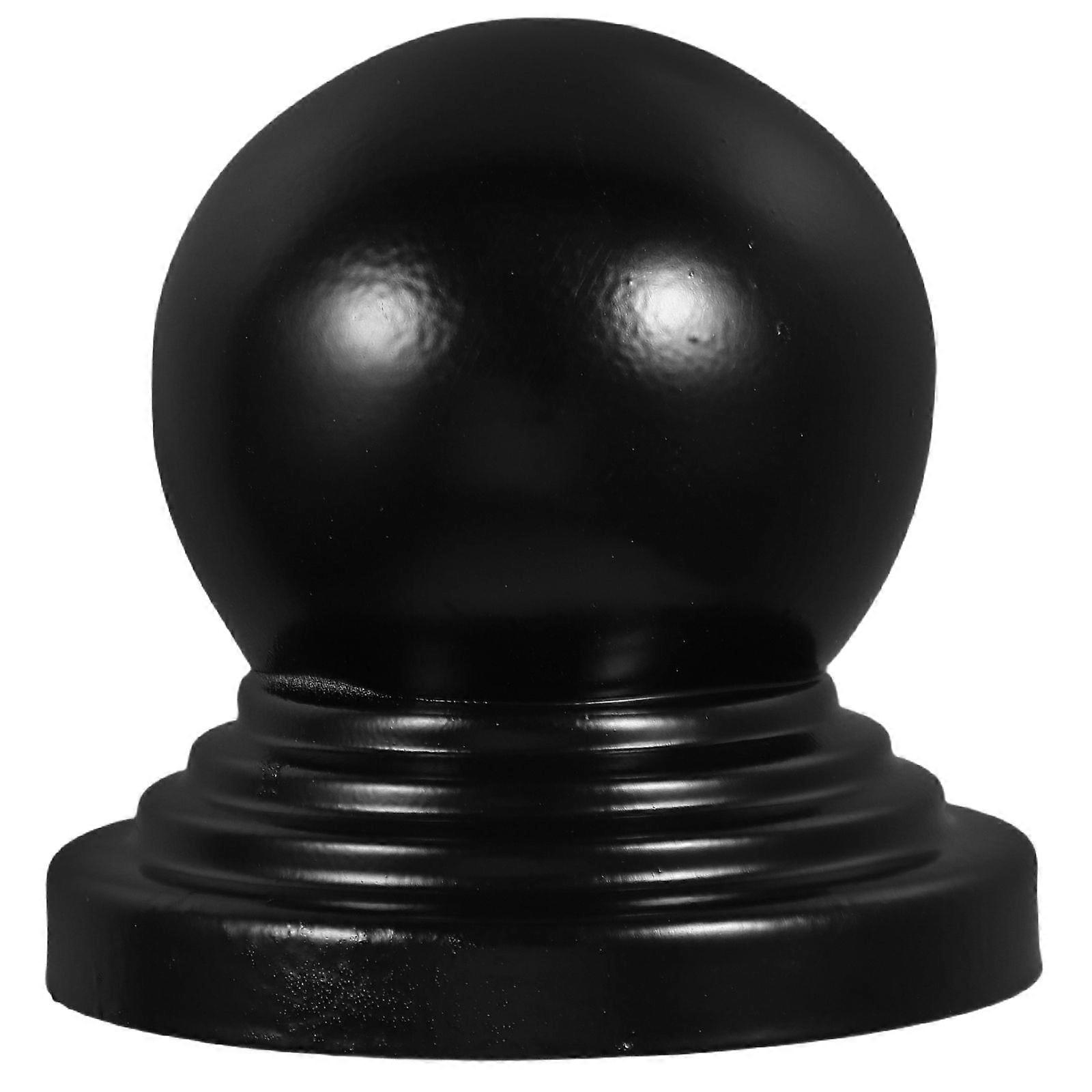 Metal Ball Post Cap Black Fence Post Caps With Ball Top Post Cap Fence Post Cap Iron Post Pipe Cap For Post Decorations And Gate Ornaments 90mm