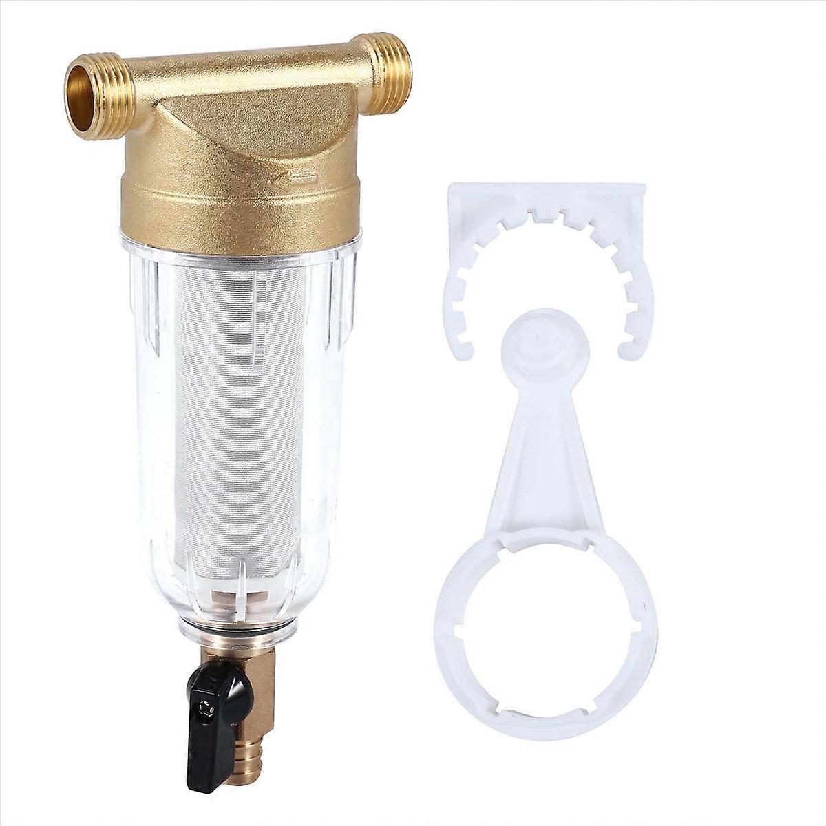 4 Split-Mouth Water Filters Front Purifier Copper Lead Pre-Filter Backwash Remove Rust Contaminant S