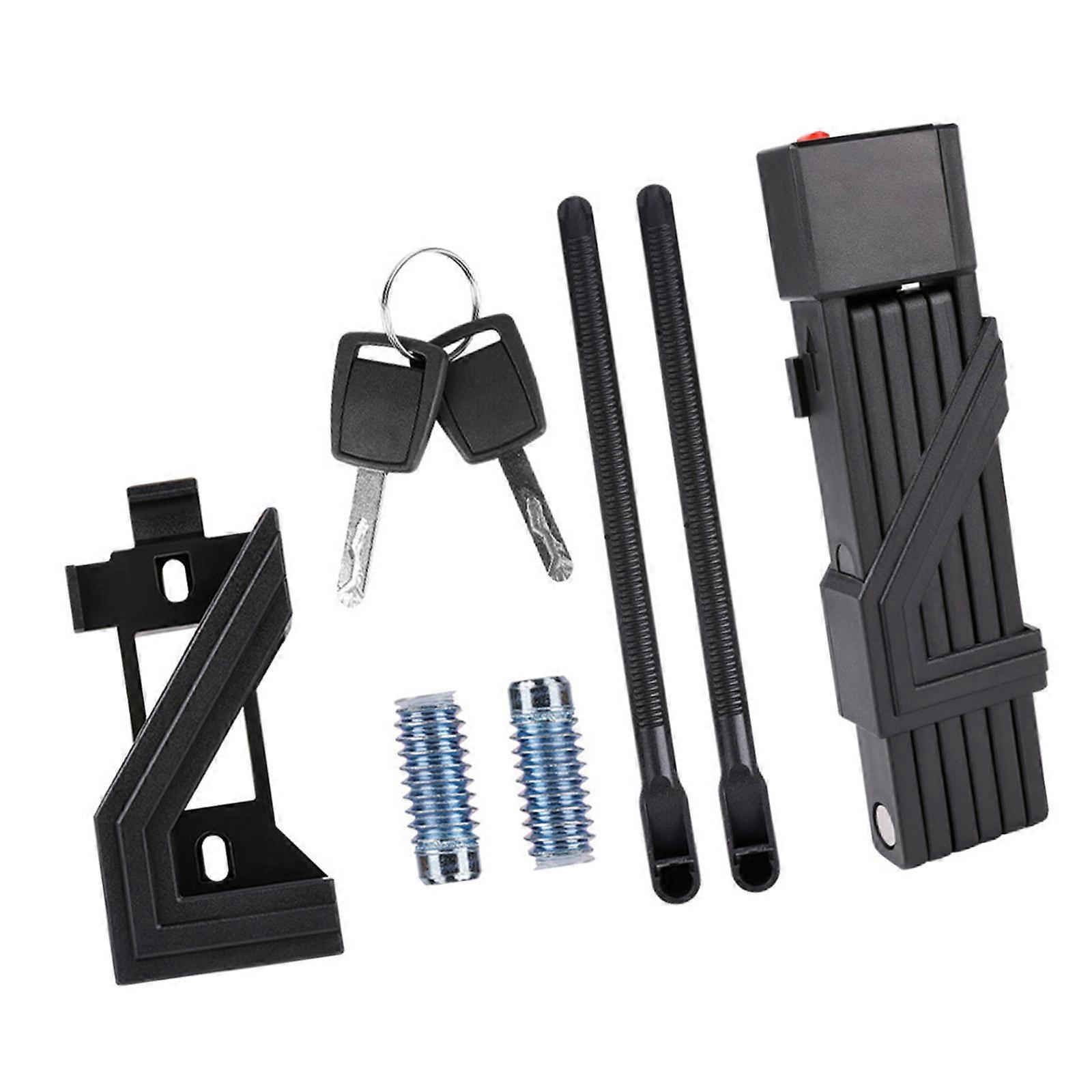 Folding Bicycles Security Lock Weather proof Foldable Bike Lock Rustproof Lock with 2 Key For Commuters Secure Cycling Multicolor