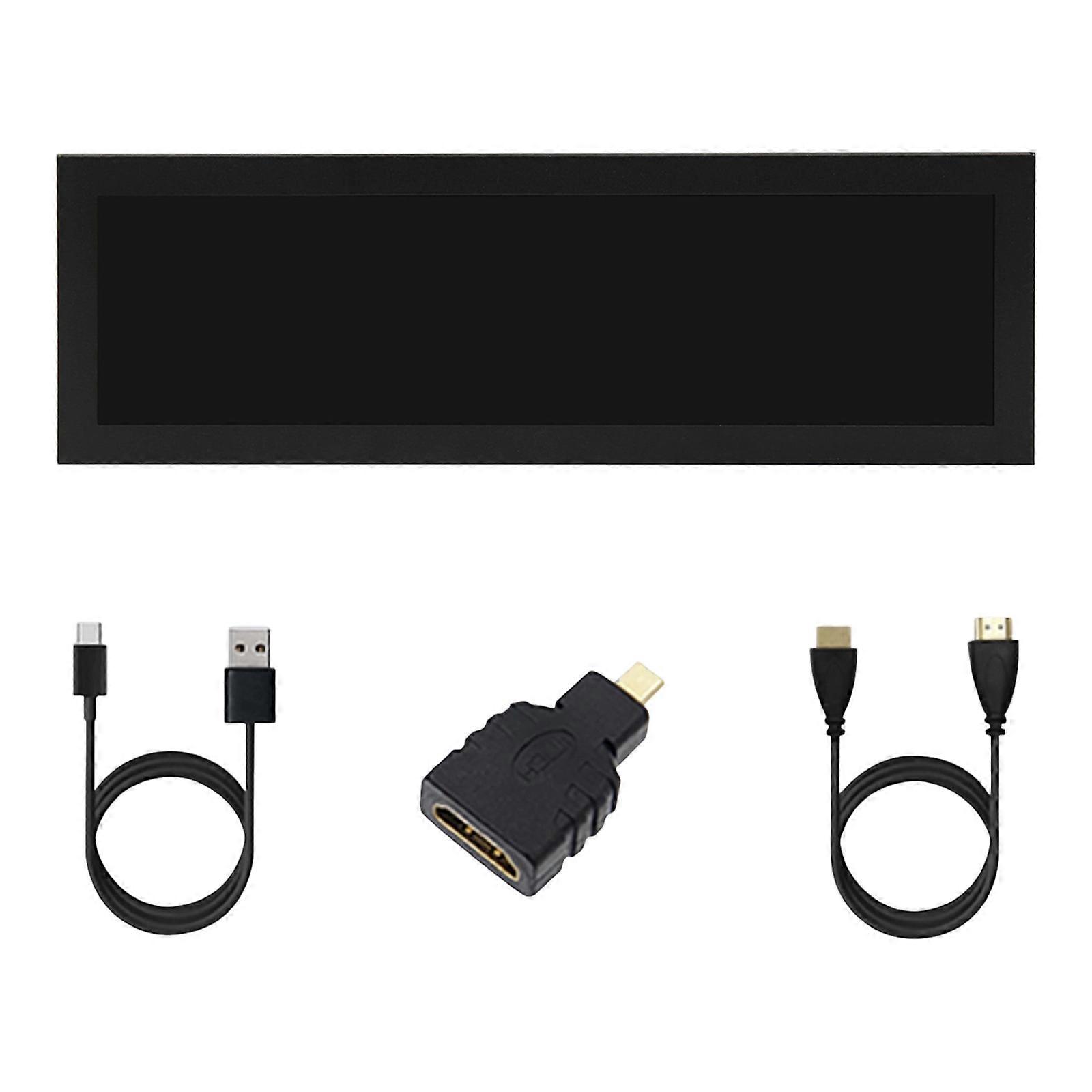 Lightweight 8.8inch Display 1920x480 For PC Desktop Computer Secondary Screen Display Screen Monitor Accessories Multicolor