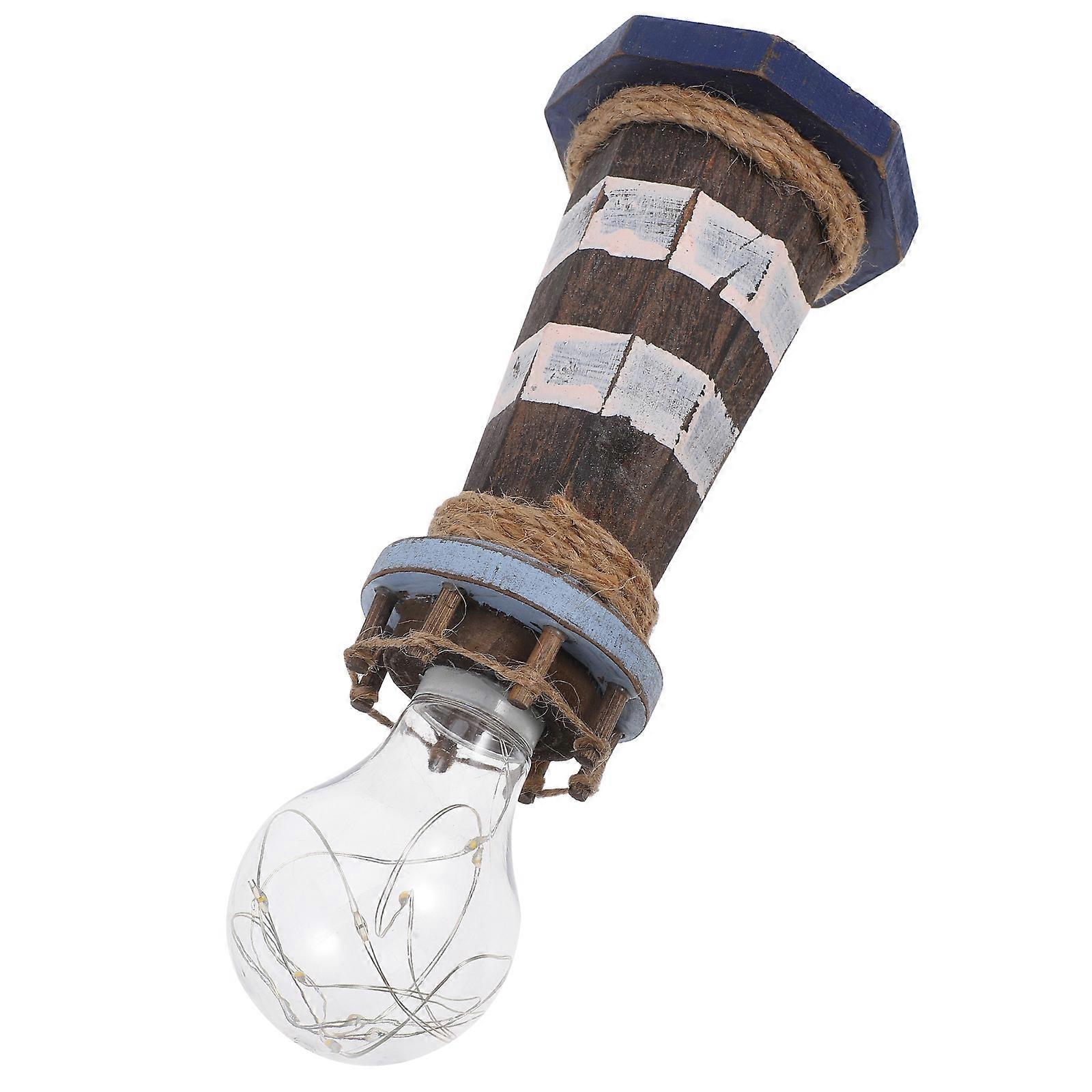 Mediterranean LED Lighthouse Desktop Light for Coastal Decor