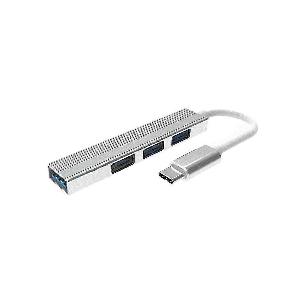 7-Port USB C Hub with Gigabit Ethernet PD Charging and HDMI Compact Gray Adapter for Laptop