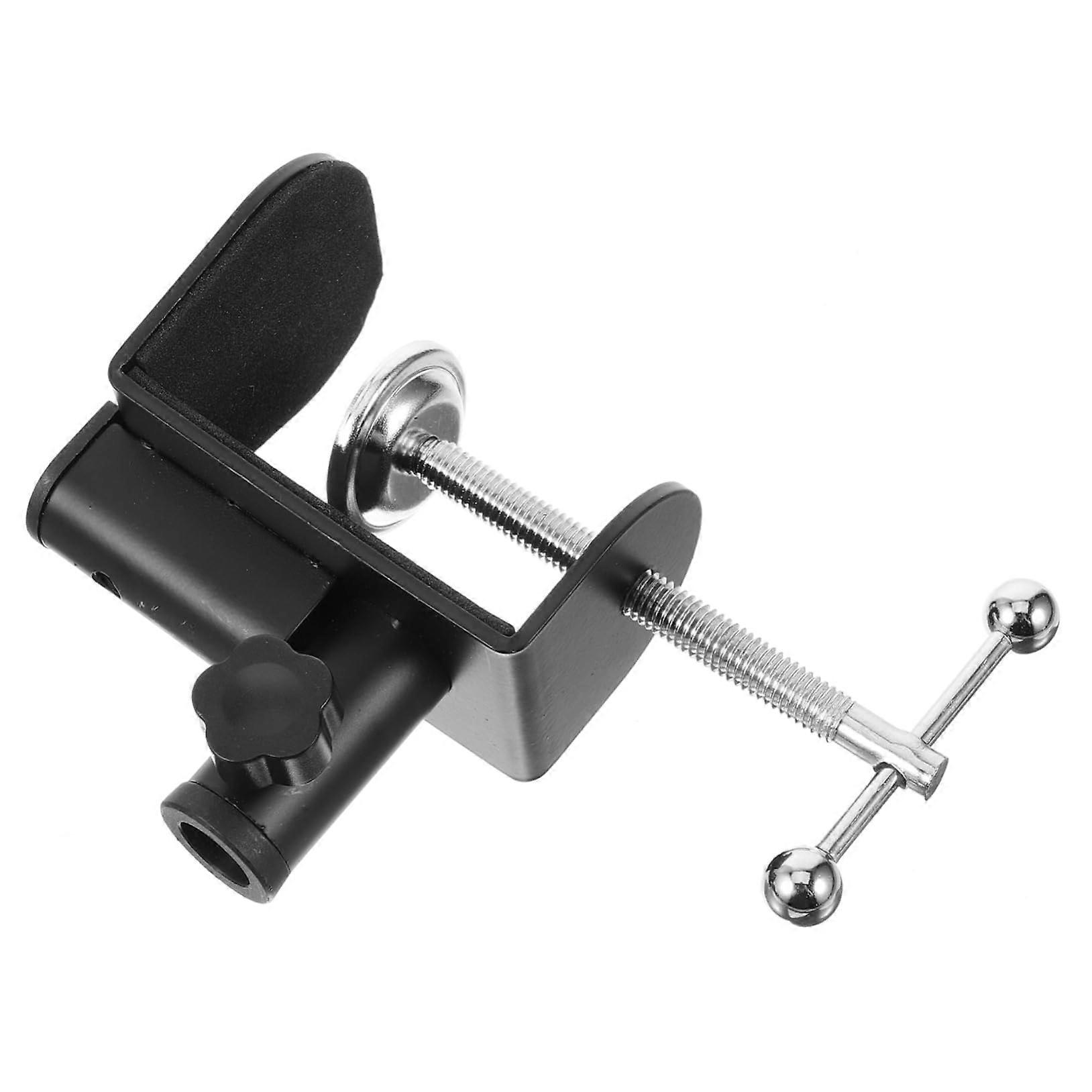 Multipurpose Desk Clamp Holder Smartphone Live Streaming Over Table Rod Stand Dual Tube Easy Install Durable