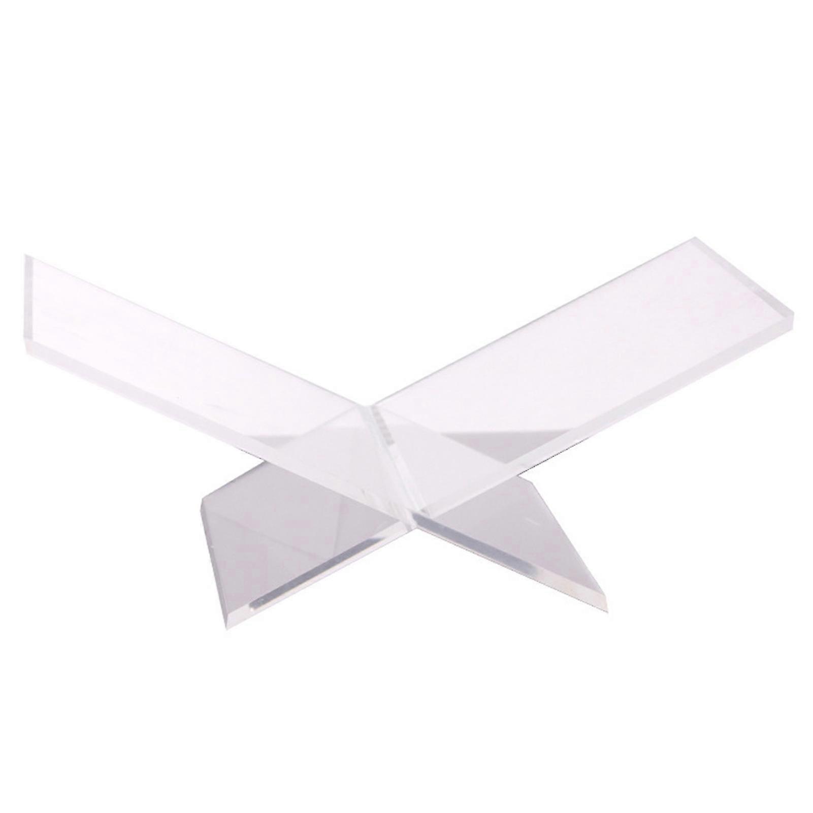 25-26 Clear Sturdy Open Book Stand Modern Simple Design Display Shelf For Home Office Study Decor