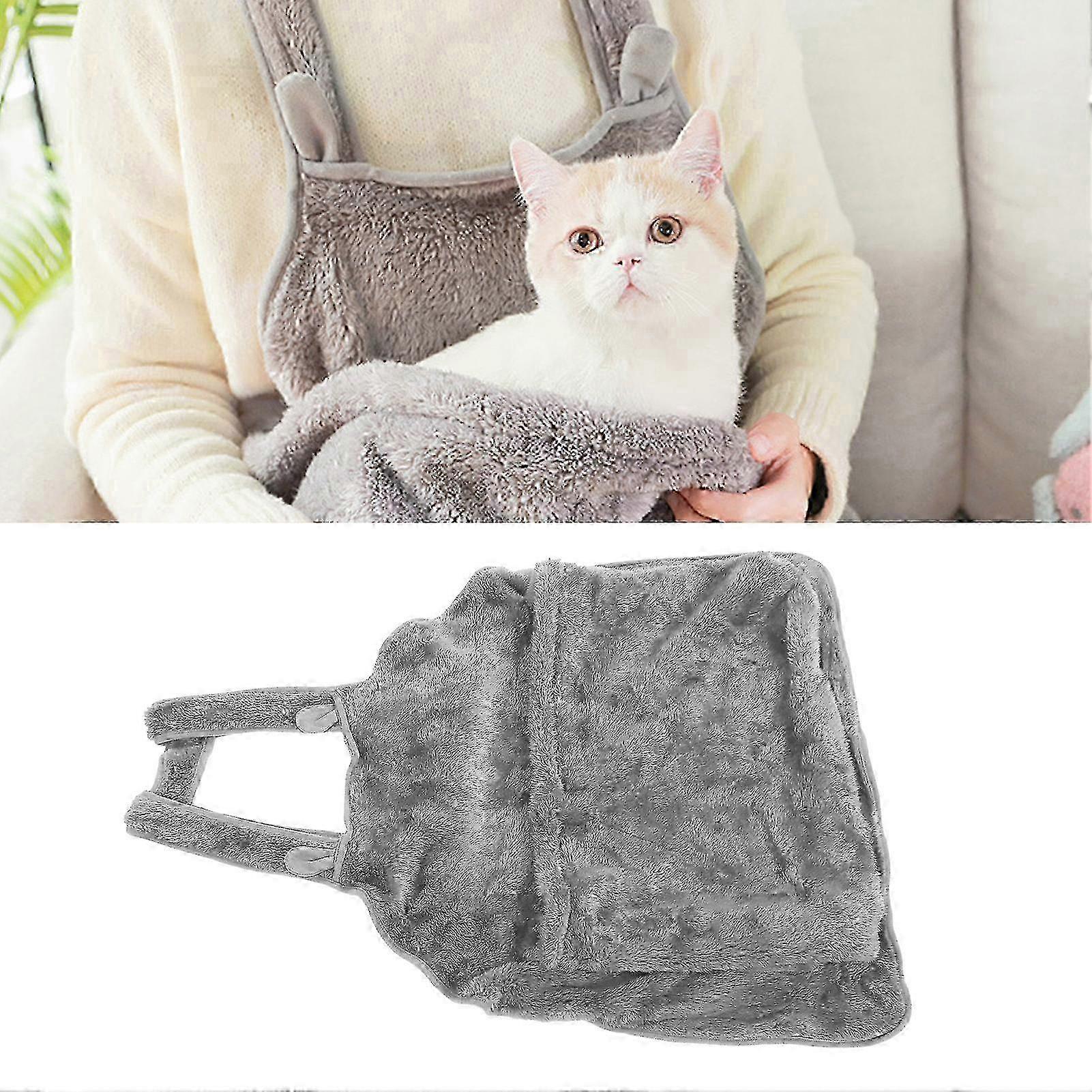 Cat Carrier Apron Adjustable Breathable Soft Warm Portable Kitten Sling Sleeping Bag for Small Pet