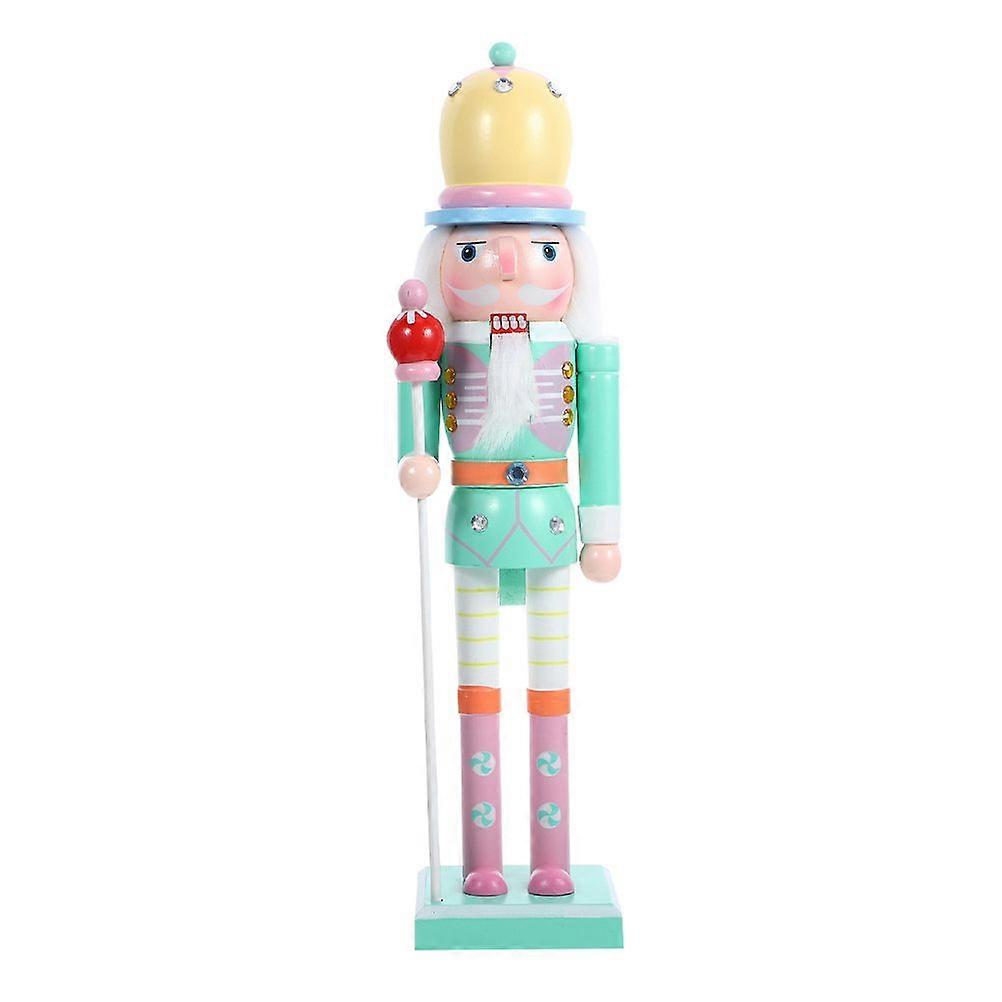 Christmas Nutcracker Ornament Wooden Nutcracker Decoration Xmas Nutcracker Craft Figure