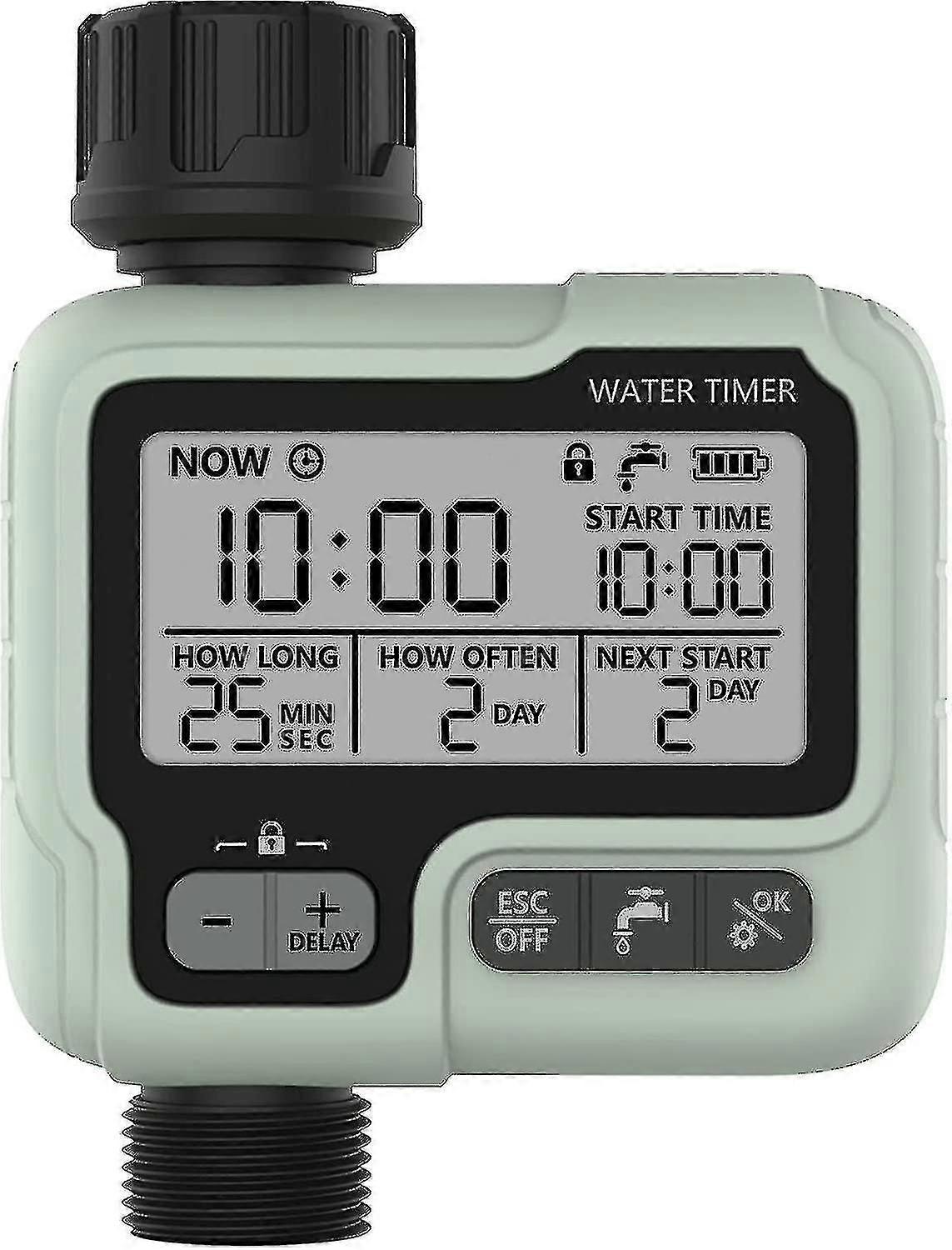 Water Timer Irrigation Timer Ipx5 Waterproof Manual Automatic Sprinkler With Large Lcd Display Easy Installation