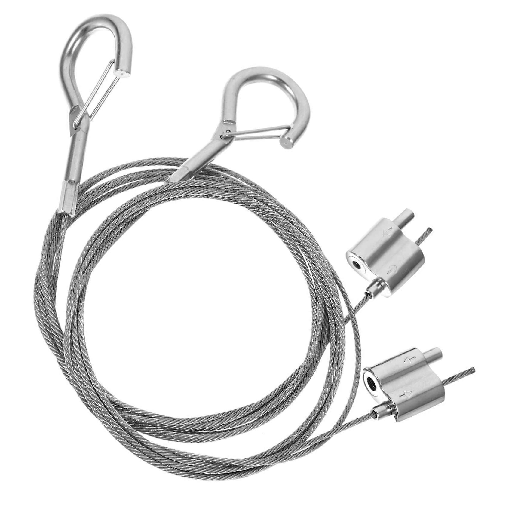 2pcs Heavy Duty Wire Rope Lock For String Lights And Picture Hanging Kit