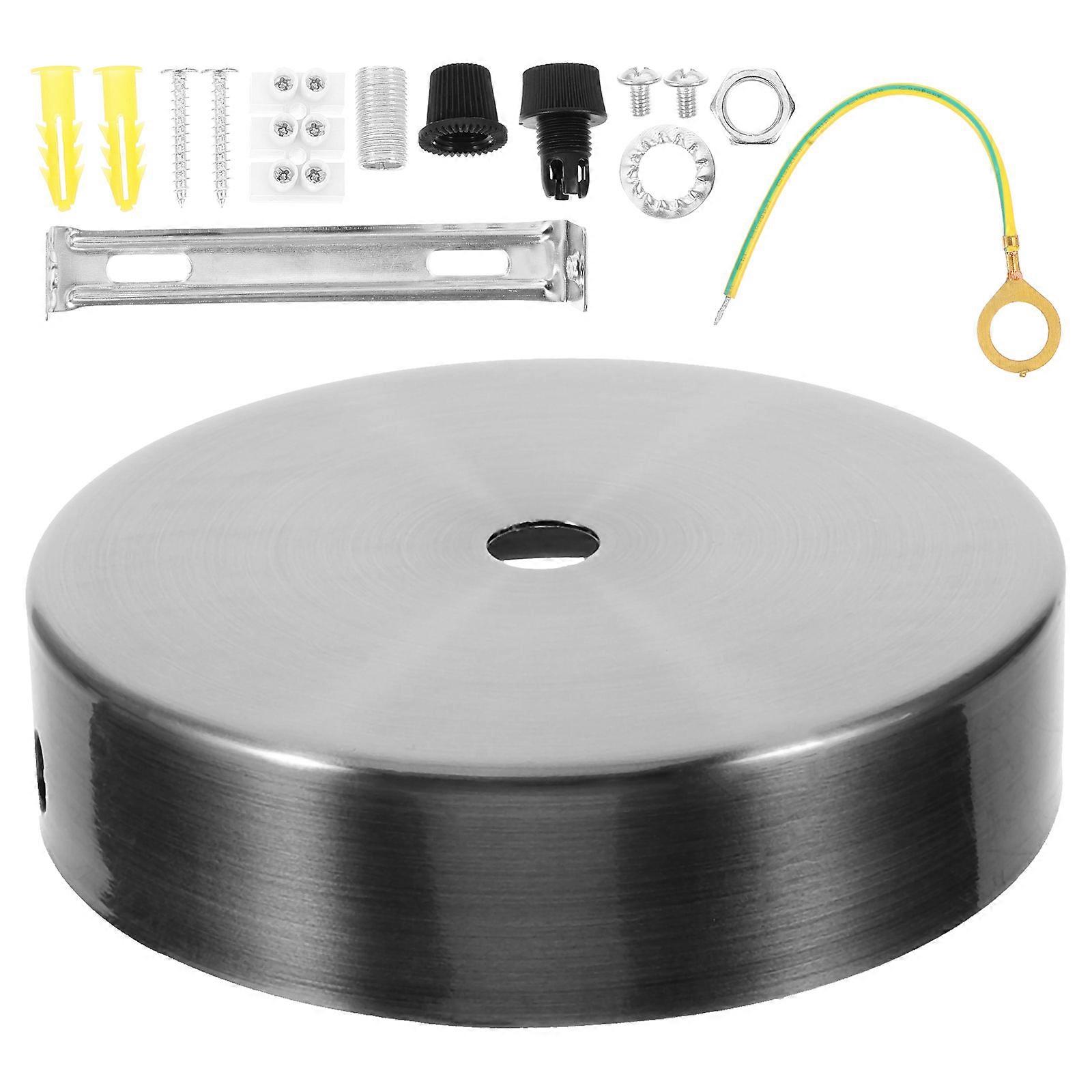 Silver Ceiling Light Fixture Canopy Kit for Lamp Making 5Sets Iron