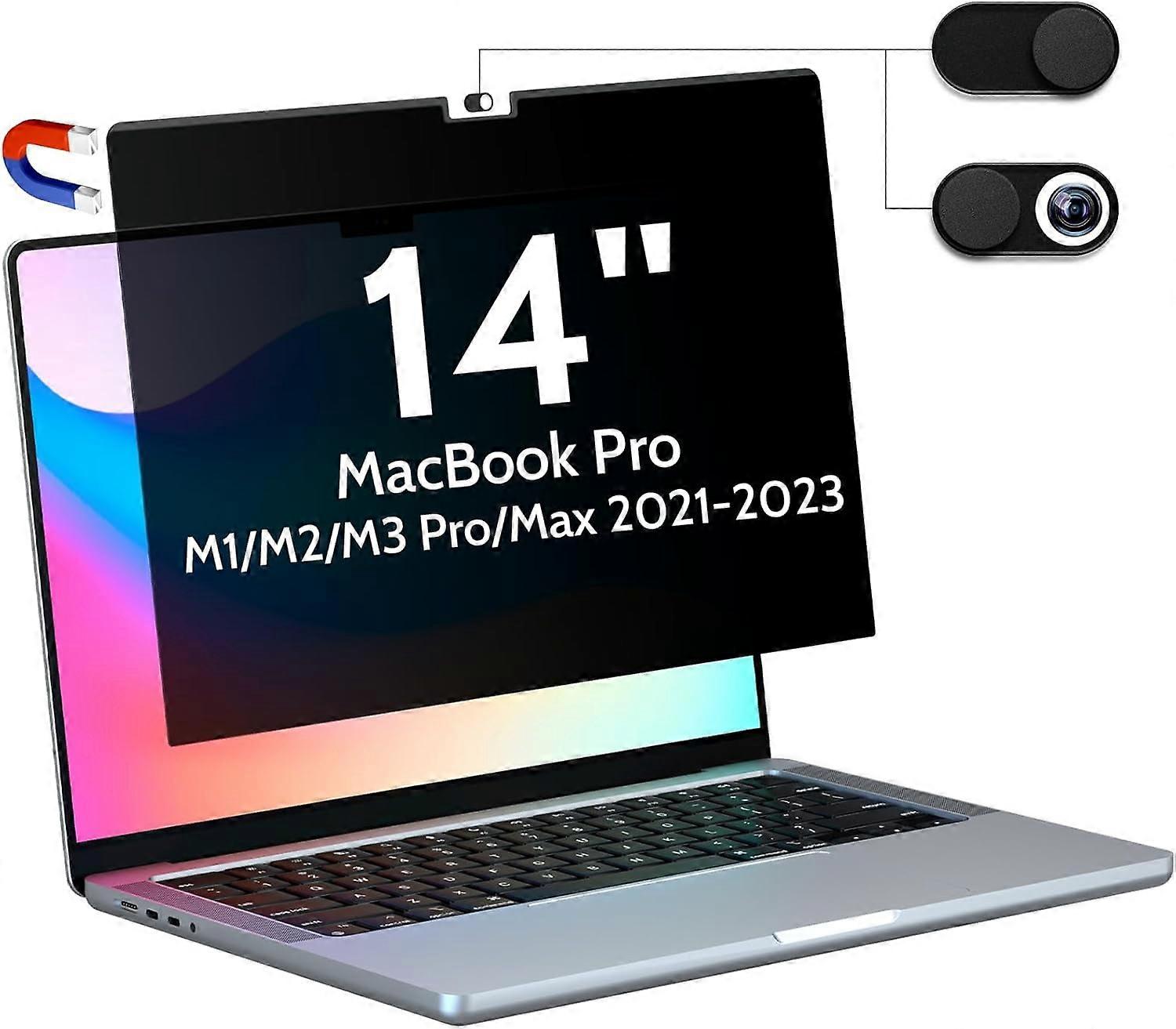 Privacy Screen Compatible With MacBook Pro 14 Inch (2021-2023, M1, M2, M3)-A2918 A2992 A2442 A2779, Magnetic