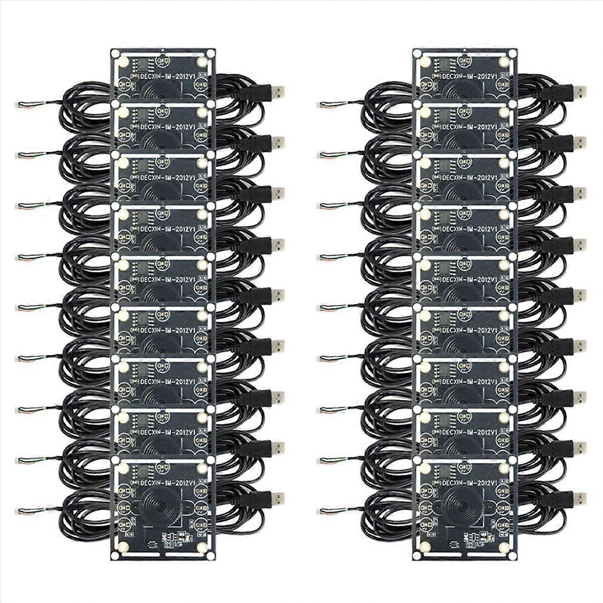  18Pcs 100 Degree Camera Module 1MP OV9732 1280x720 USB Free Driver Manual Focus, with 2 Meter Ca