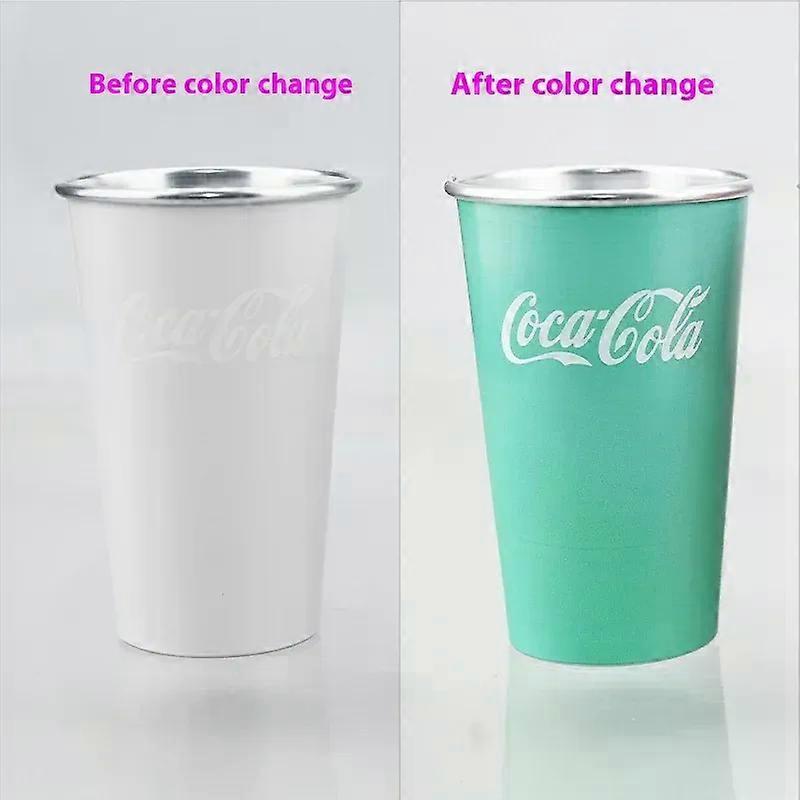Tazza portatile in alluminio da 470 ml - Le tazze Coca-Cola cambiano colore quando sono fredde, perfette per bevande fredde, campeggio all'aperto e birra.