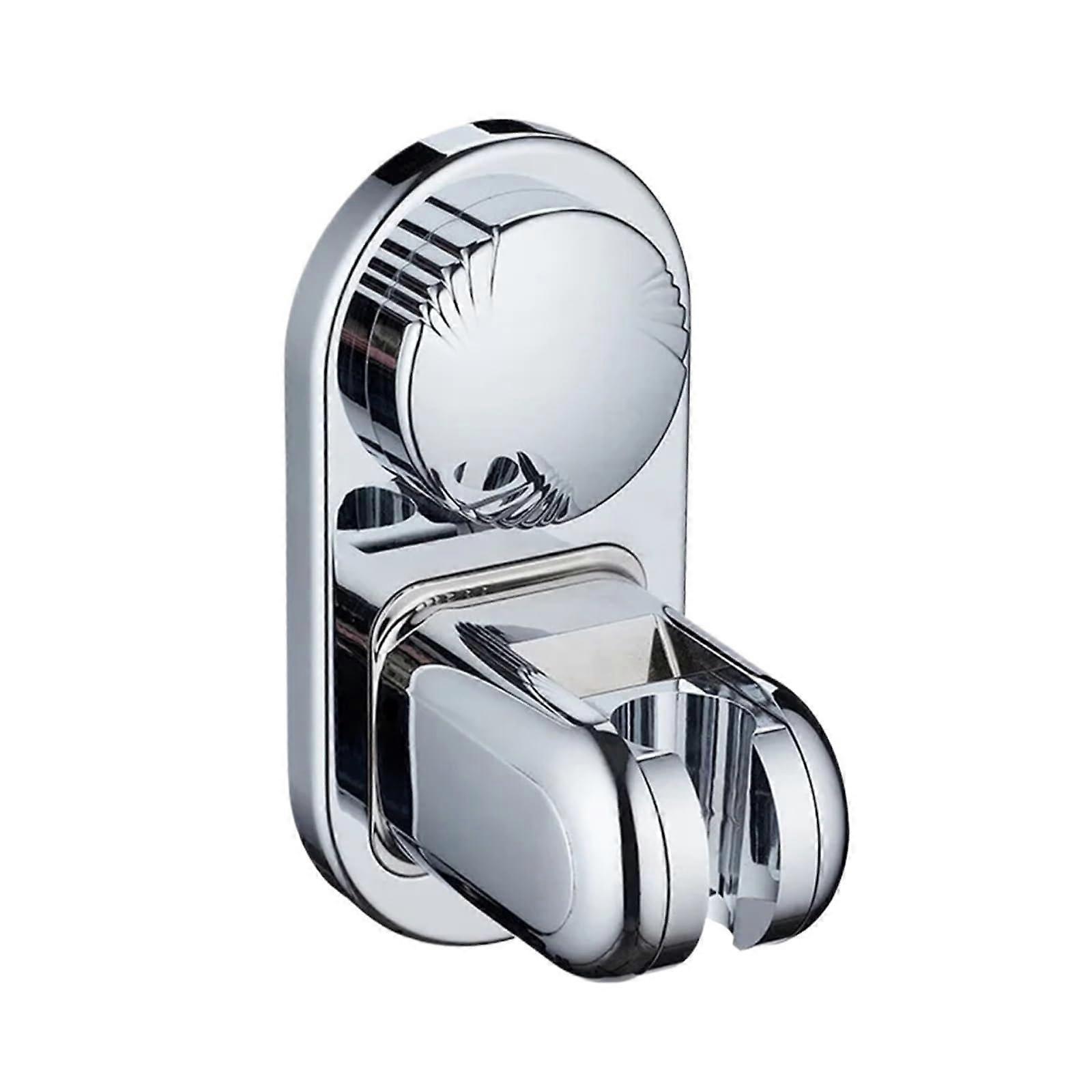 3 Pcs Adjustable Vacuum Suction Shower Head Holder Set for Bathroom Wall Mount (Silver)