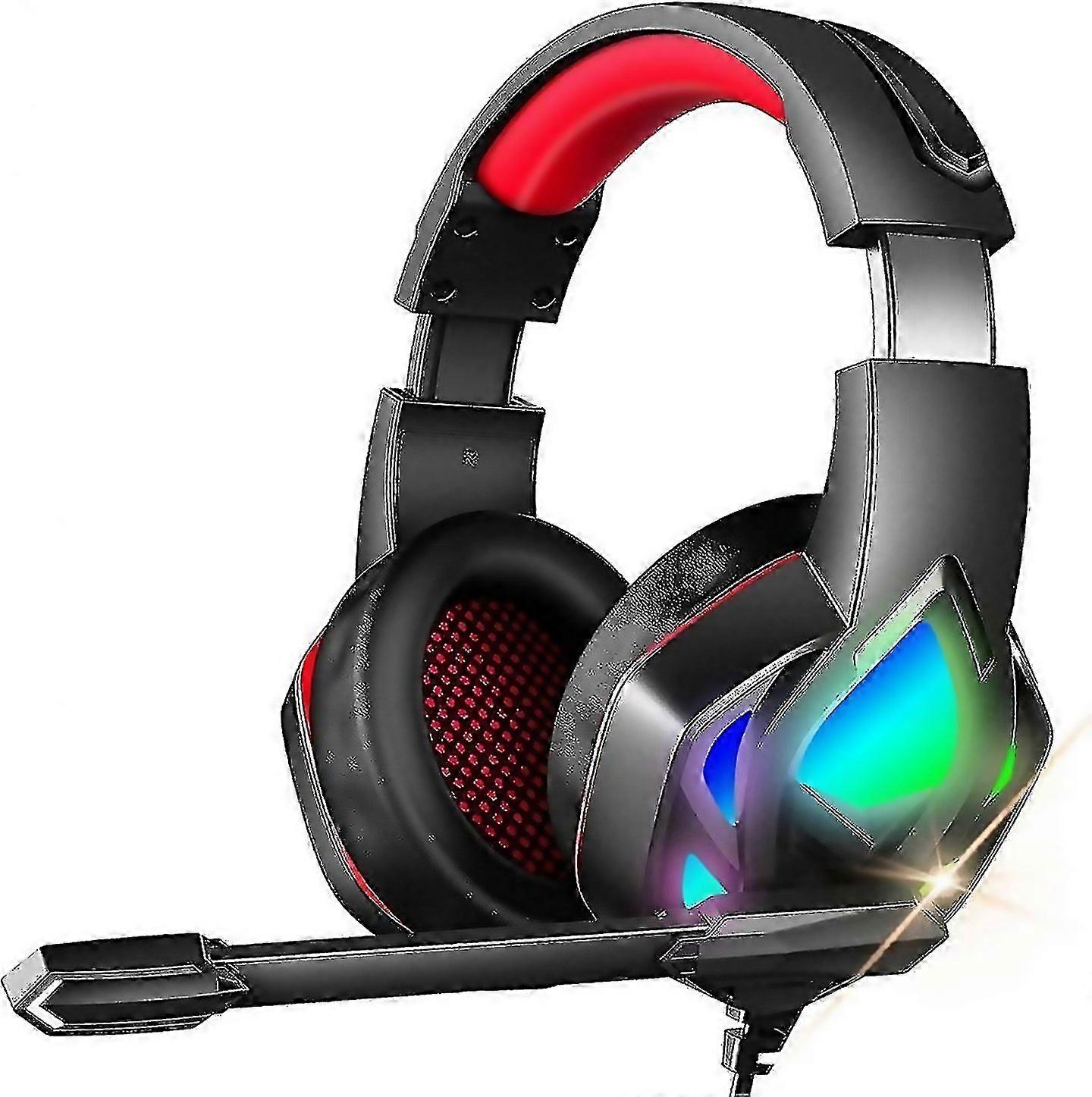 For New H100 Illuminated Rgb Headset Mobile Computer Gaming Headset 35mm Wired Gaming Headset For Ps