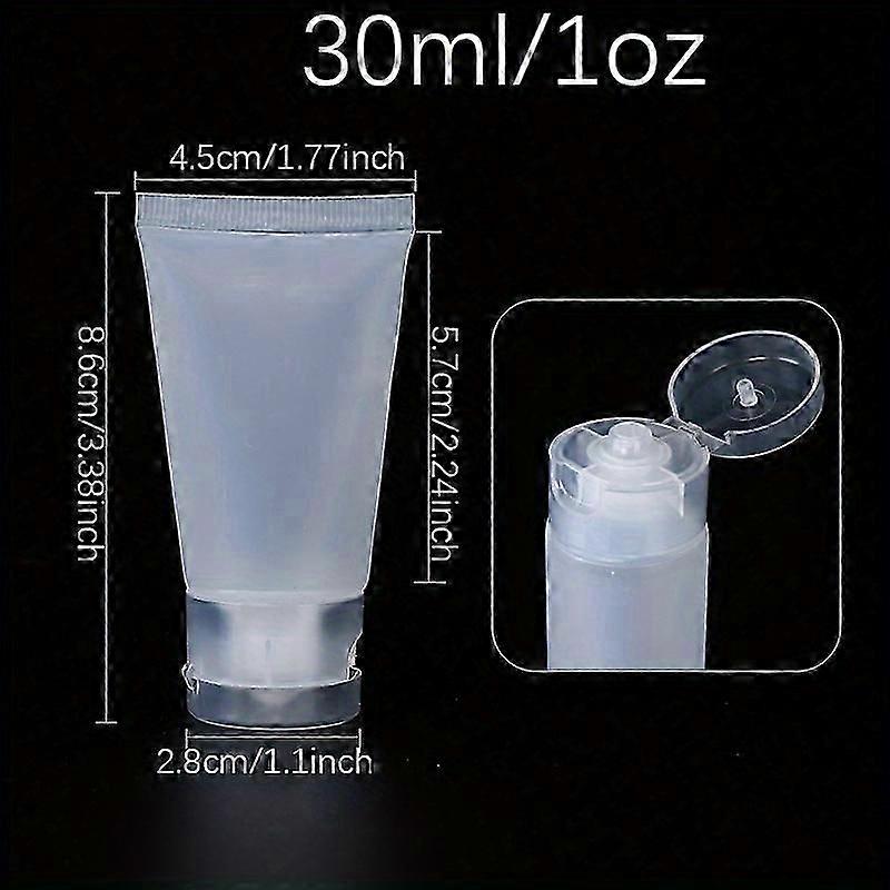 5pcs Empty Refillable Soft Travel Tubes, Reusable Cosmetic Tubes, Easy Squeeze Containers, Portable Cosmetic Fliptop Bottles