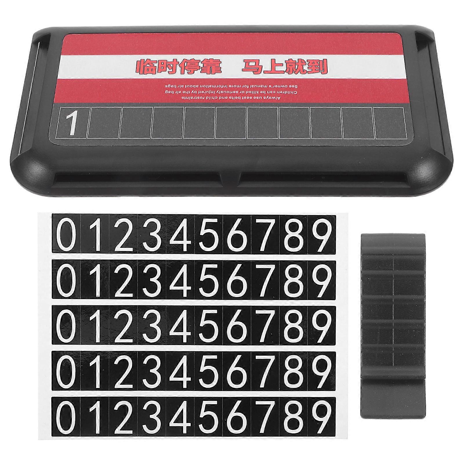 Car Visor Organizer Holder for Temporary Parking Card Black ABS