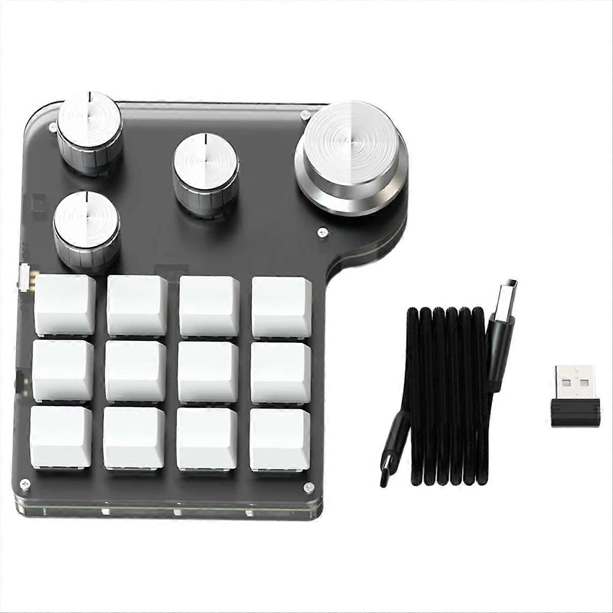 Mini USB Programming Custom Macro 4 Knobs RGB BT Mechanical Keyboar B