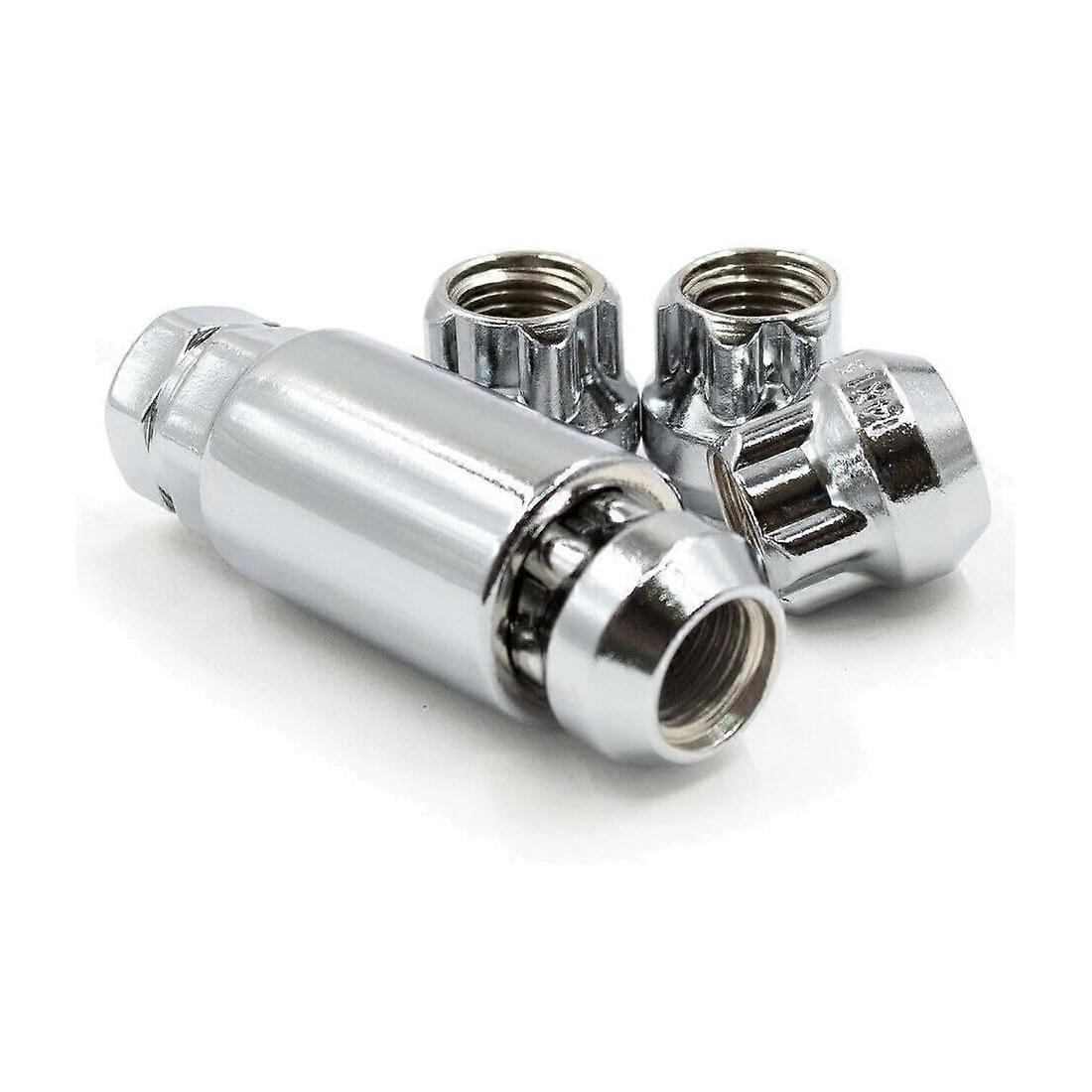 Chrome Wheel Locks Set with Key for Dodge Ram 2500/3500 and Ford SuperDuty Trucks
