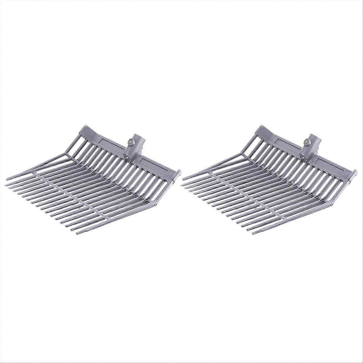 Manure Fork Replacement Head, Pitchfork Head, grey,2pcs
