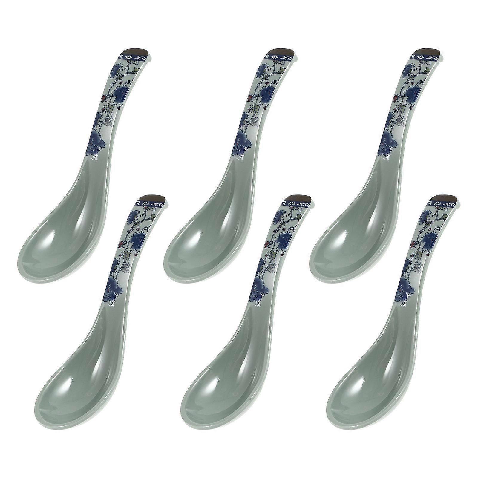 6pcs Durable Household Spoons Durable Spoons Melamine Spoons Soup Spoons