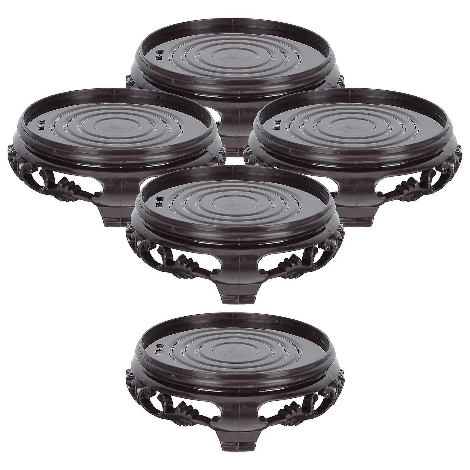 5Pcs Plastic Storage Base Decorative Flowerpot Base Artware Holder Pedestal