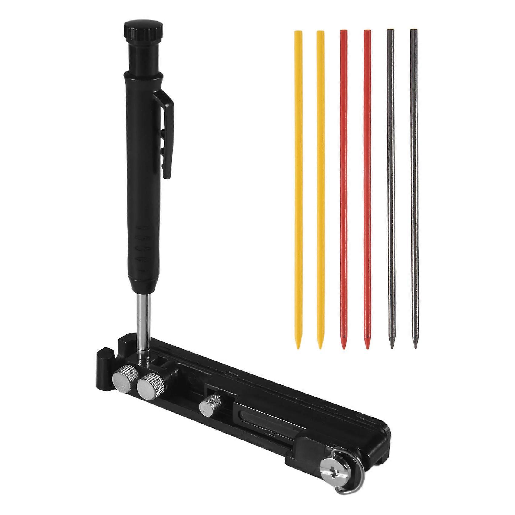 Multifunctional Scribe Tool, Construction Pencils , Carpentry Tools with Deep Hole Pencil, DIY Woodworking Scriber